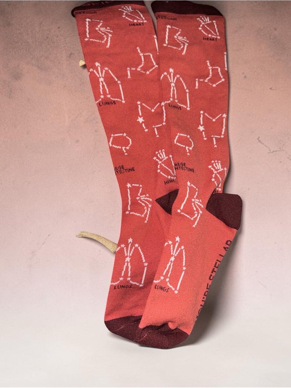 New Figs Anatomy Orange Compression Socks - SZ LG